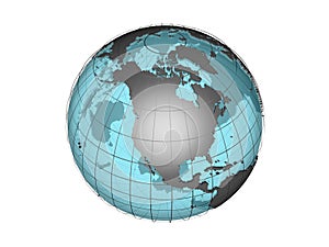 tridimensionale il globo visualizzato nord 