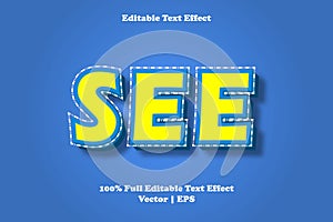 See editable text effect cartoon style
