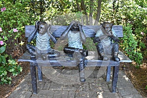 See no evil, hear no evil, speak no evil statue