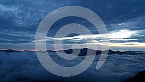 see the sky in the land above the clouds