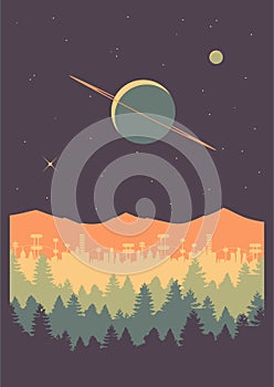 See Universe Space Retro Future Poster