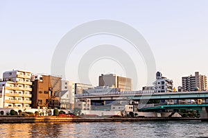 See View of cityscape at sumida river viewpoint ,Japan