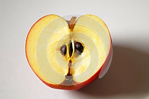 The seed and core when you cut half of the apple