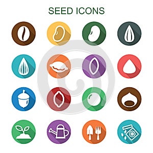 Seed long shadow icons