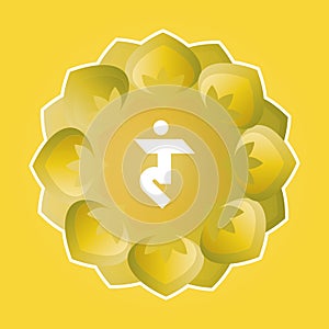 seed mantra syllable. Vector illustration decorative design