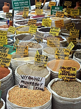 Seed Market in Eminonu, Istanbul photo