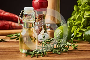 Seed oil and fresh rosemary among different ingredients