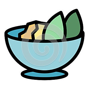 Seed salad icon vector flat