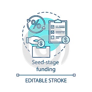 Seed-stage funding concept icon