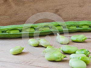 Ecological broad beans.