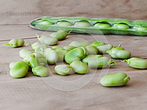 Ecological broad beans.