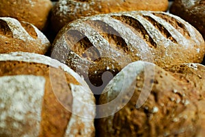 Seeded spelt loaves with honey.