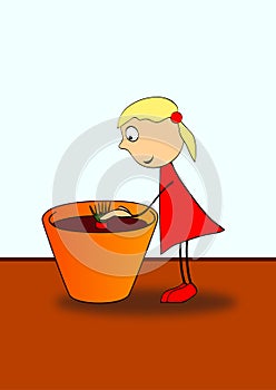 Seeding of the flower - vector