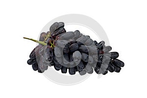 Seedless black sapphire grapes cluster in green stem