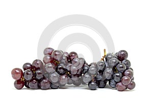 Seedless grapes on white background