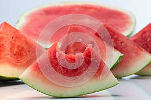 Seedless Juicy Watermelon with Bite mark