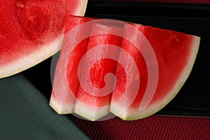 Seedless watermelon cut in wedges