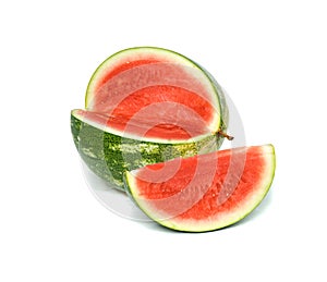 Seedless watermelon and its segment photo