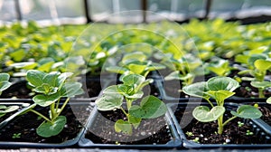 Seedling thinning process removing excess plants to ensure adequate space and nutrition for growth