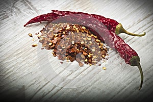 Seeds of dry red hot chili