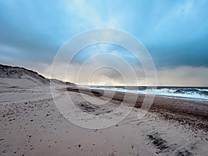 Seemingly endless sandy beach