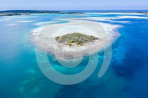 Aerial of Remote, Tropical Island in Molucca Sea photo