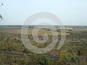 Seen of Farm and Railway Track