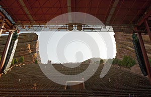 Seen from stage of Red Rocks Amp Theater Golden Colorado