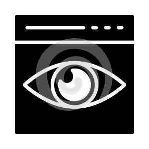 Seen glyph flat vector icon