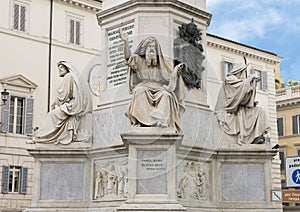 Seer Ezekiel by Carlo Chelli, base of the Column of the Immaculate Conception monument, Rome