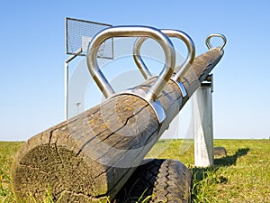 seesaw on the green playground