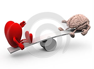 Seesaw with heart and brain