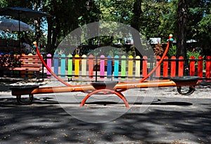 Seesaw in the park