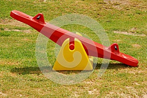 Seesaw in park photo