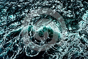 Seething atlantic sea water with foam Cape Cod