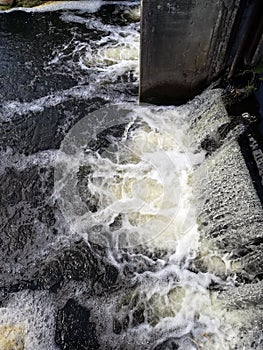 the seething river flows down