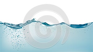Seething wave with bubbles. vector
