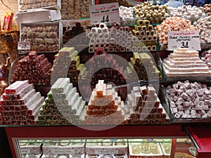 Seets on sale in a shop of Istanbul Turkey photo