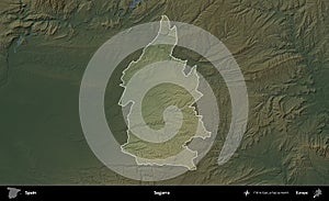 Segarra highlighted, Spain. Physical