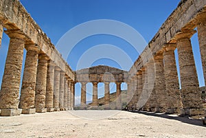 Segesta Greek temple in Sicily, Italy