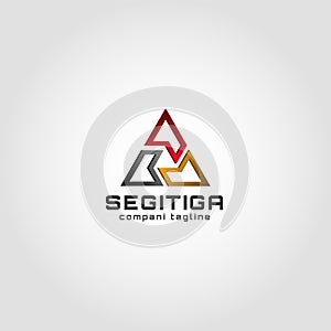 Segi tiga - Separated Triangle Logo