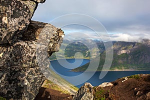 Segla mountain on Senja island, North Norway. Amazing beautiful landscape and splendid nature