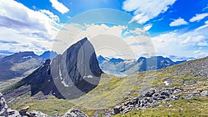 Segla peak view from Hesten Peak
