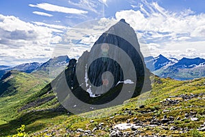 Segla peak view from Hesten Peak