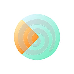 Segment chart pixel perfect flat gradient color ui icon