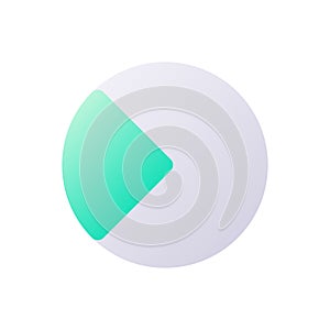 Segment chart pixel perfect flat gradient two-color ui icon