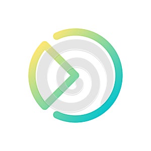 Segment chart pixel perfect gradient linear ui icon