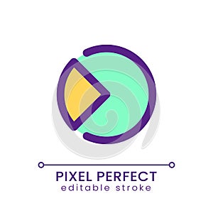Segment chart pixel perfect RGB color ui icon