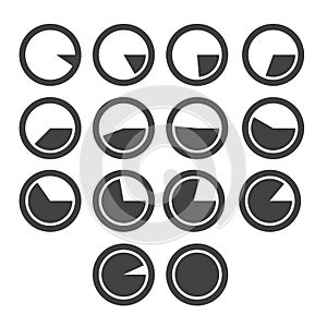 Segment infographic. Pie chart icons. circle section graph.