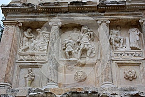 Segment from the wall relief of the Sebasteion in Aphrodisias, Turkey